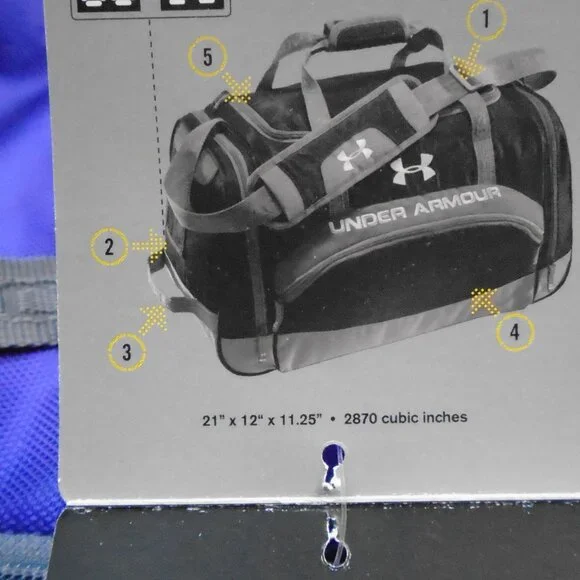 Unisex Purple Victory Small Team Duffel Bag NWT - Picture 5 of 6